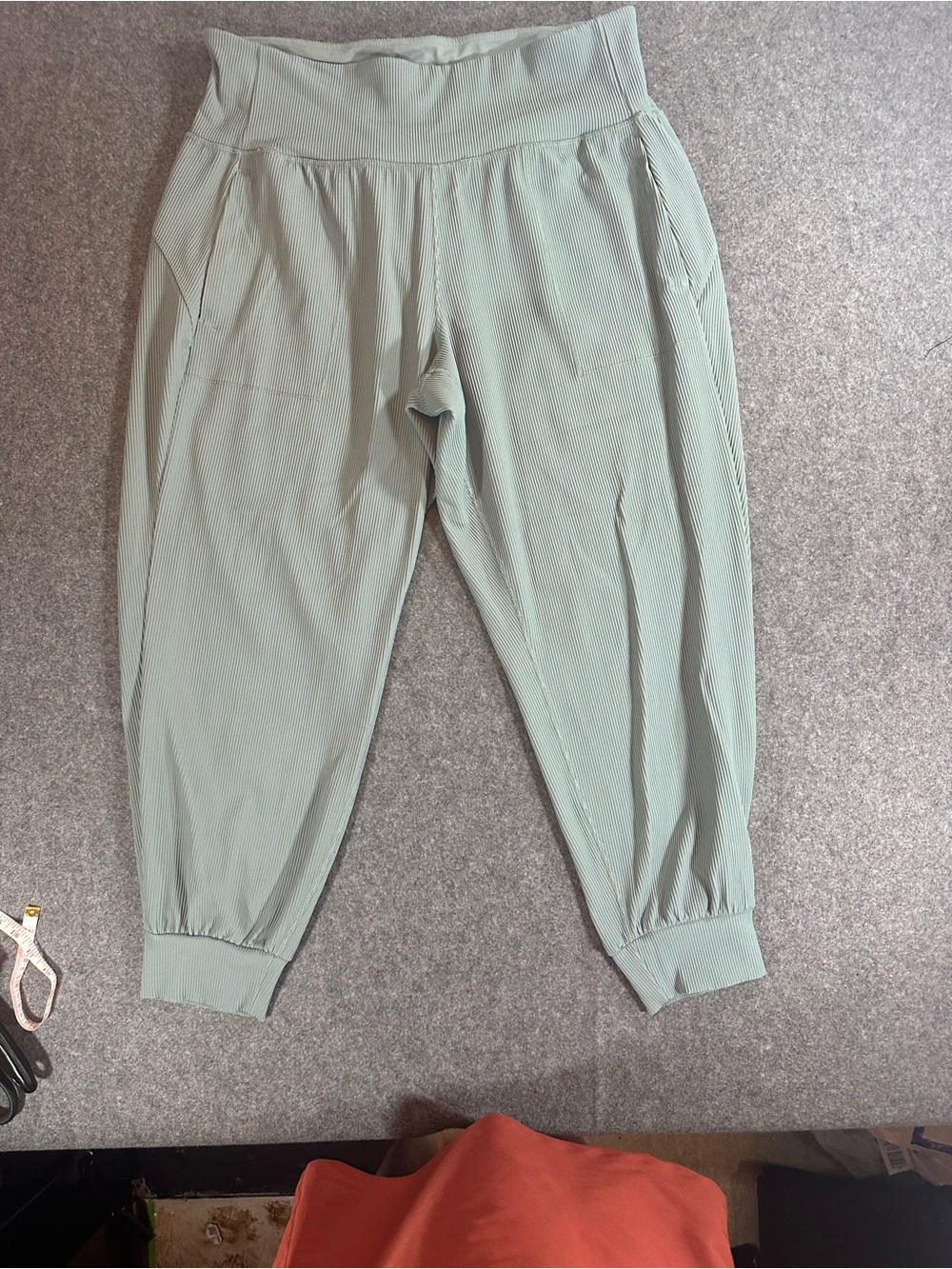 Athleta green Ribbed Jogger Pants